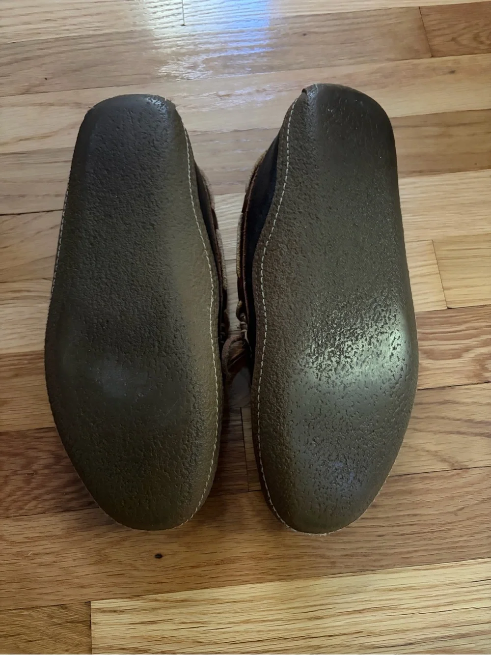 LL Bean Men's Leather Moccasin Loafers in Dark Brown